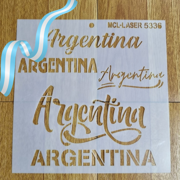 Producto - St 5335 de 20x20 cm Stencil Palabras  Argentina
