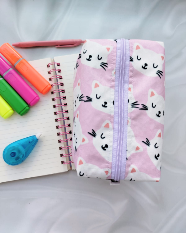 Producto - Cartuchera box Michis rosa