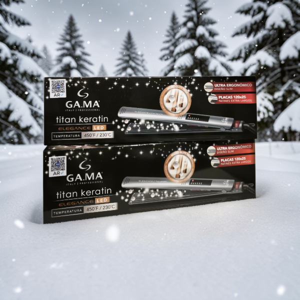 Producto - PLANCHA DE PELO GAMA TITAN KERATIN ELEGANCE LED