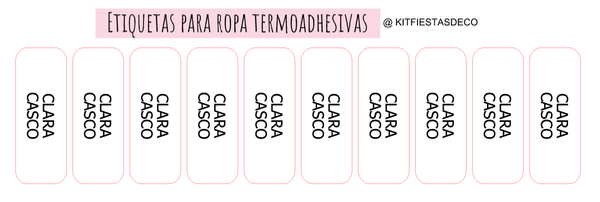 Producto - Etiquetas planchables para ROPA