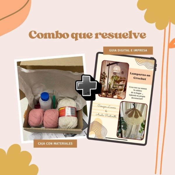 Producto - KIt  Guia para lamparas tejidas en Crochet
