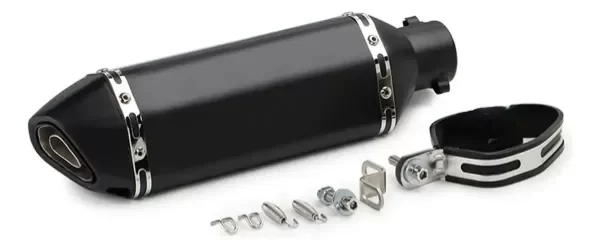 Producto - Escape Silenciador Tipo Akrapovic Mediano Universal Negro Mate + DB Killer - 2