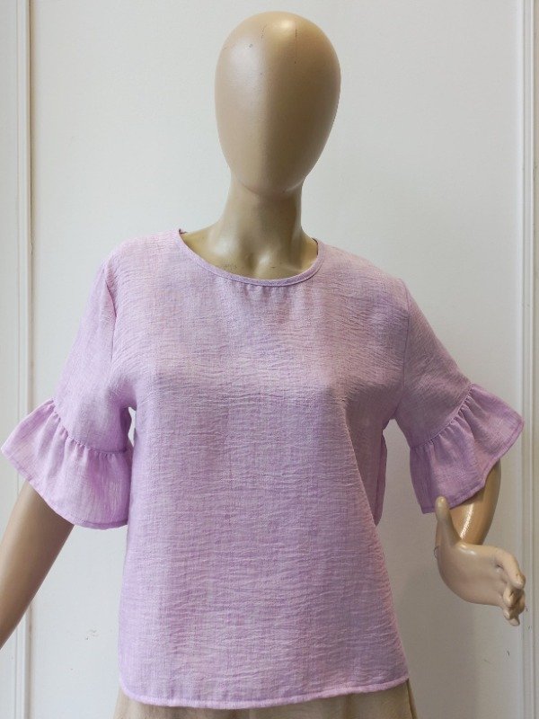 Producto - Remera Manga Codo Volado Lino Melange (Art. 5752)