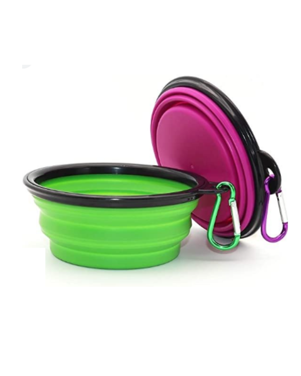 Producto - Comederos/bebederos grandes, de silicona, plegables