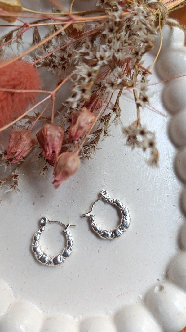 Producto - Aros de acero blanco tipo argollitas