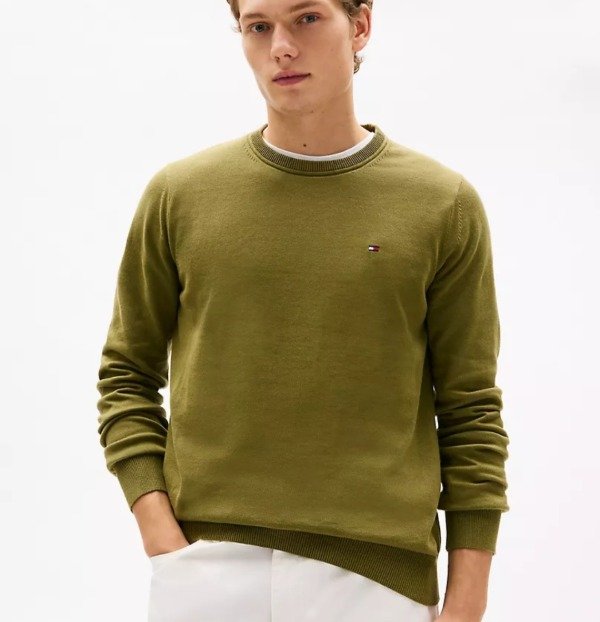 Producto - Sweater hilo tommy talle L verde oliva