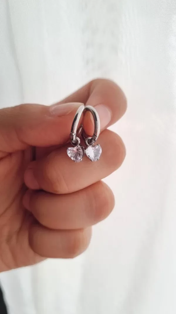 Producto - Aros cubanos strass corazon engarzado Aq