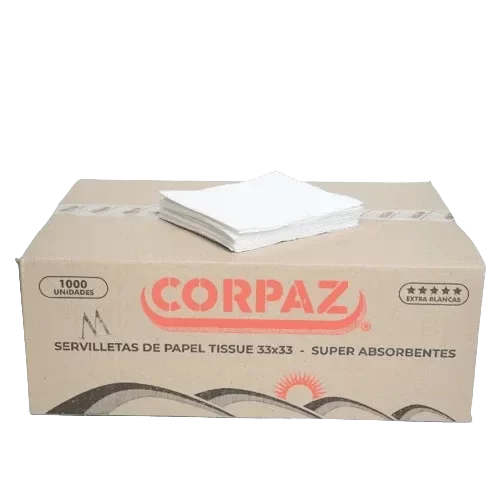Producto - CAJA SERVILLETA 33X33 BLANCA X 1000