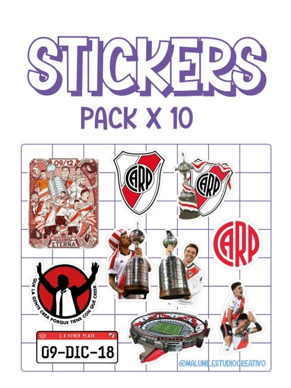 Producto - Pack X 10 Stickers - River Plate