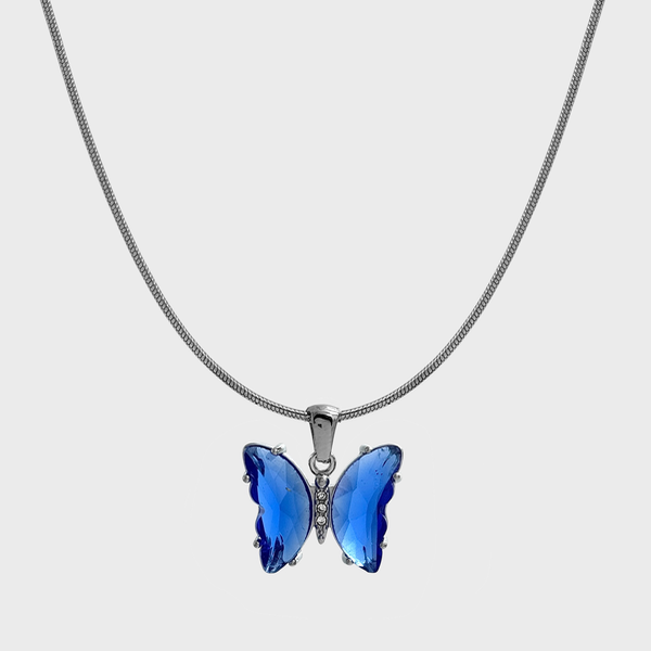 Producto - Collar de acero quirúrgico - 45cm - Clapton 1.5mm - Mariposa azul