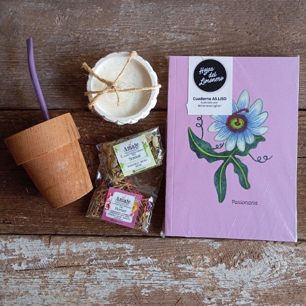 Producto - Combo Cuaderno + Vela + Mate + Bombilla + Yuyitos