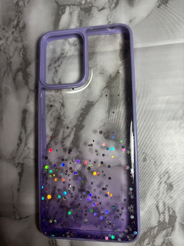 Producto - Funda lila con brillos G14