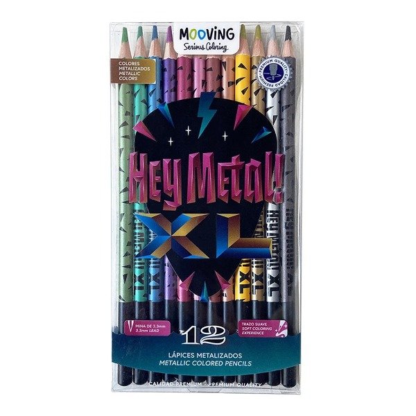 Producto - LÁPICES MOOVING METALIZADOS X12