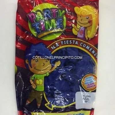 Producto - Globo Liso 9" Azul x50 Unidades Party Time