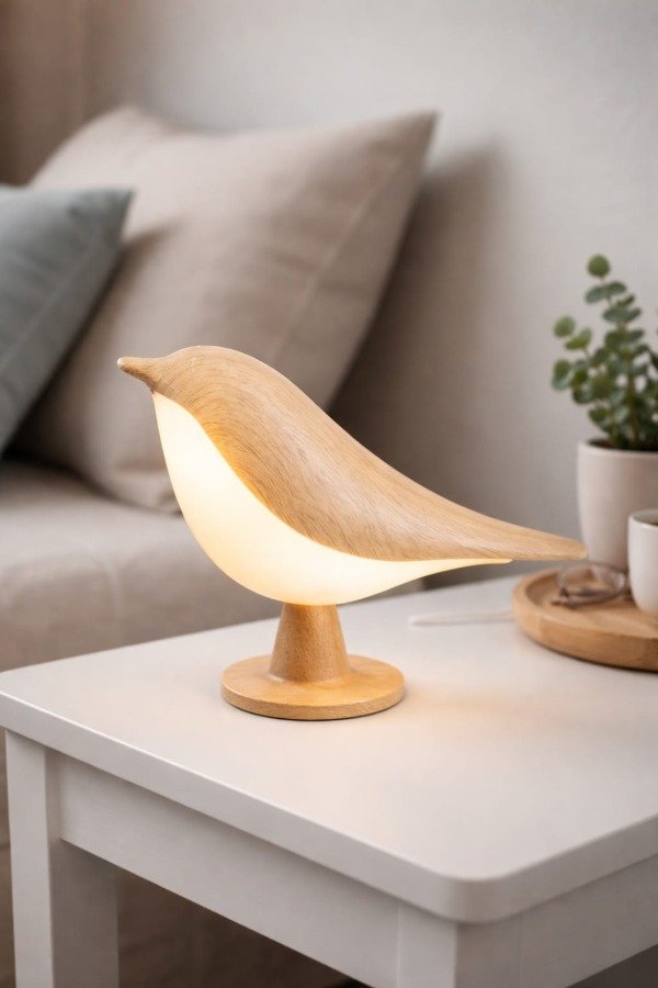 Producto - Lámpara LED Pajarito Símil Madera