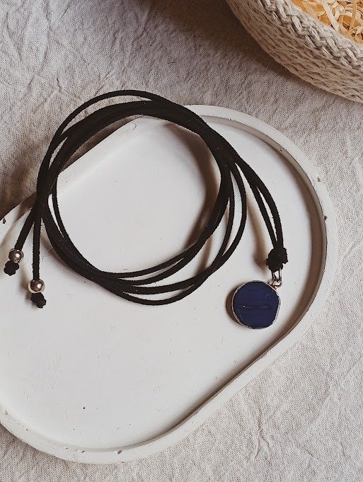 Producto - Choker ágata azul