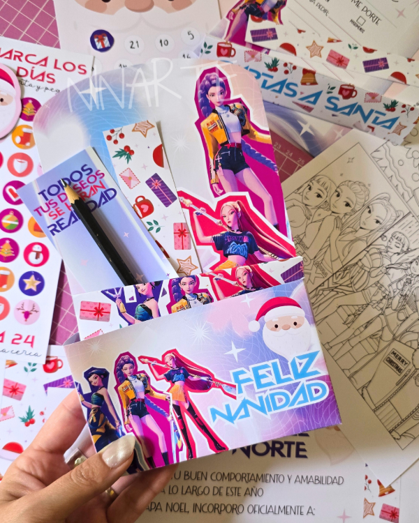 Producto - KIT IMPRIMIBLE CARTAS A SANTA GUERRERAS KPOP HUNTRIX