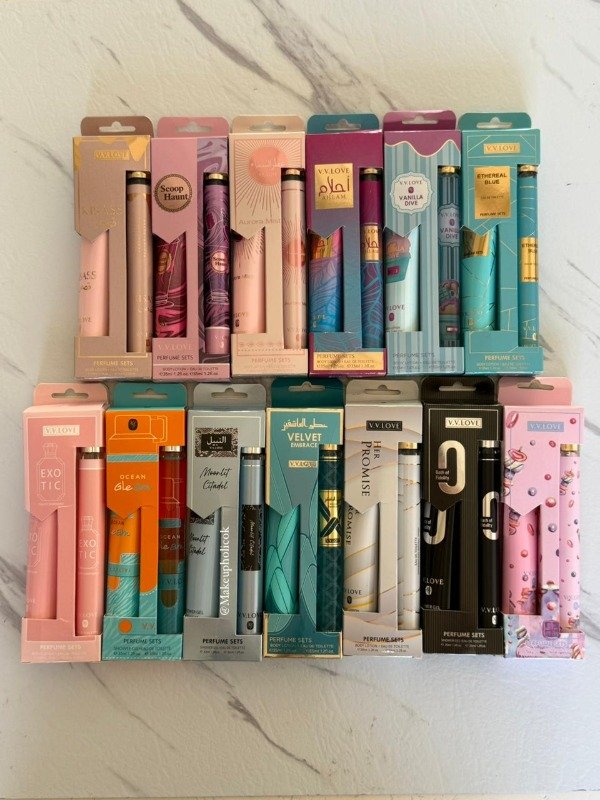 Producto - KIT PERFUME 35 ML + CREMA ARABE  - V.V. LOVE - 12 UNIDADES SURTIDAS