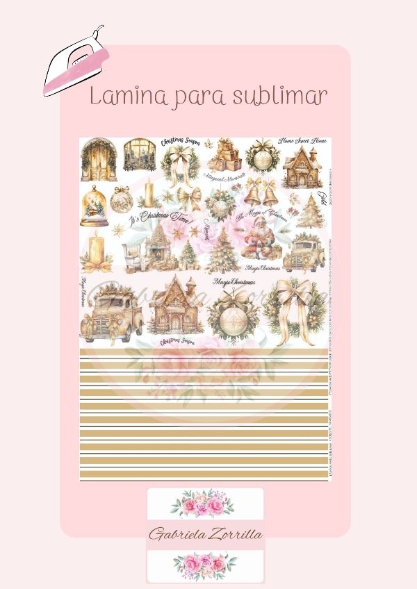 Producto - Lamina para sublimar XL 2 Navidad
