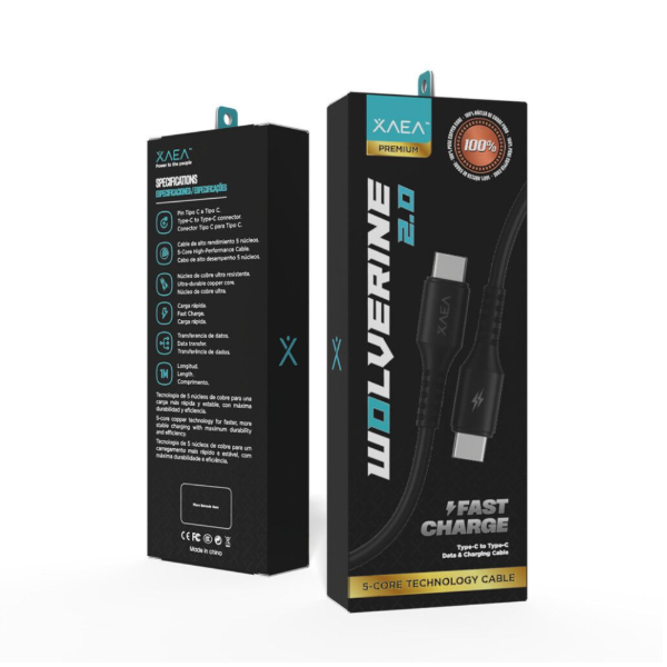 Producto - CABLE WOLVERINE C A C  PLUS 5 CORE Carga Rápida y Máxima Potencia