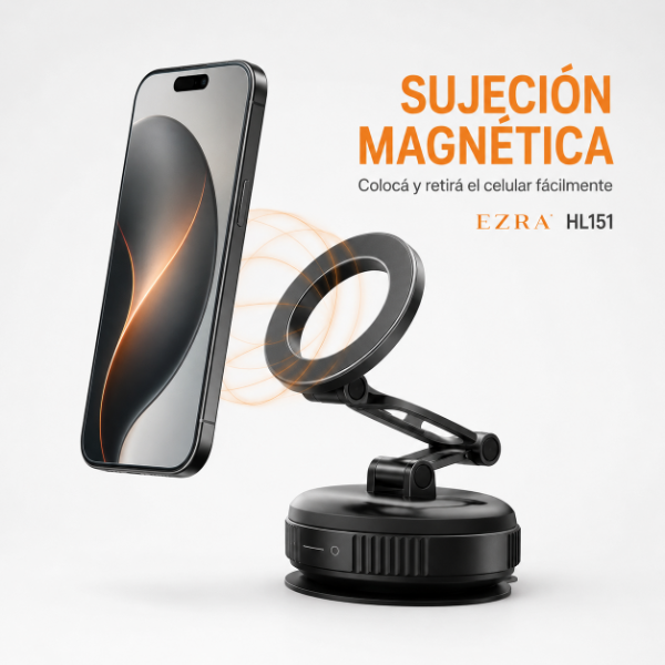 Producto - Soporte Magnético Para Celular Flexible Multiángulo de 360 Ezra HL151. - 2