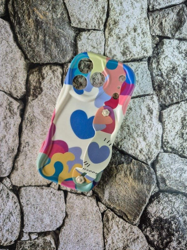 Producto - Funda tpu diseño con strap Iphone 17 Pro corazones