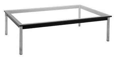 Producto - Mesa Ratona LC10 80x80, Patas Tubular Cromadas, Sin Vidrio!!