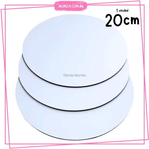 Producto - Base Torta Redonda 20cm Base Fibroplus 3mm