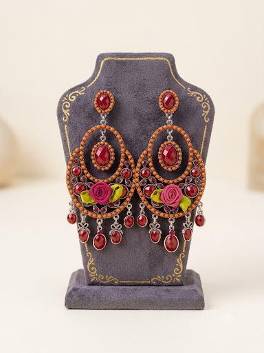 Producto - AROS GRANDES COLANTES ROJO