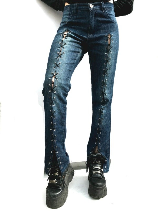 Producto - Eyelet oxide jeans UNISEX - 1