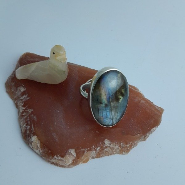 Producto - Anillo de alpaca con Labradorita - 0