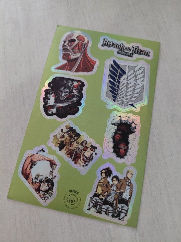 Producto - Planchitas de stickers - Attack on Titan