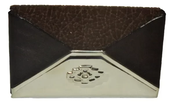 Producto - Tarjetero De Mesa Cuerina Con Alpaca (marron)