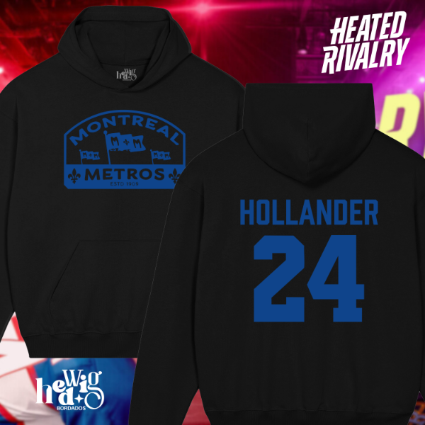 Producto - Buzo Canguro "Montreal Metros HEATED RIVALRY" Doble Estampa (diseño azul)