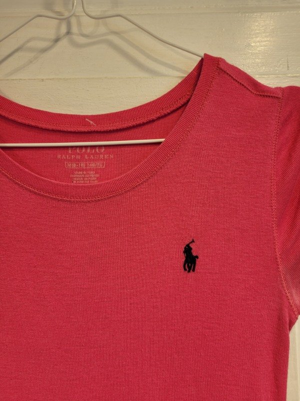 Producto - Remera POLO RALPH LAUREN fucsia logo azul(SALE)-Talle 8/10 años- PRECIO: 8X - 1