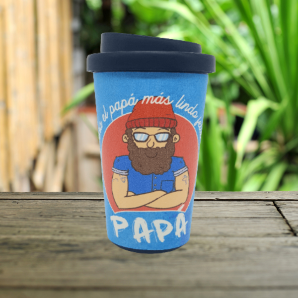 Producto - Vaso plástico Americano con tapa Día del Padre 3