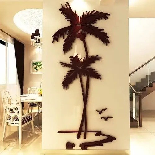Producto - Decoración De Pared Palmeras Calado Fibrofacil - 150x64 - 1