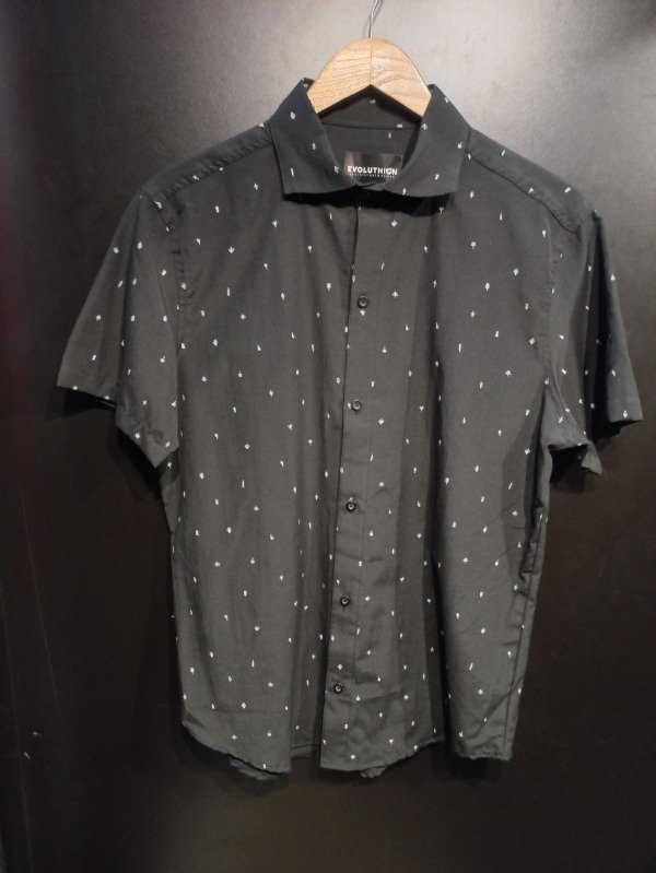 Producto - CAMISA ALGODON ESTAMPADO ( negra )