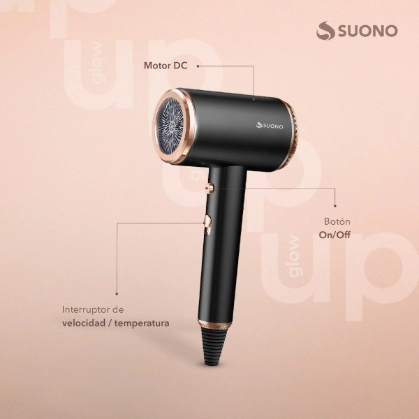 Producto - SECADOR DE PELO 1600W CON FUNCIÓN FRÍO Y 2 VELOCIDADES SUONO