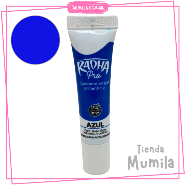 Producto - Colorante azul en gel Radha Colors