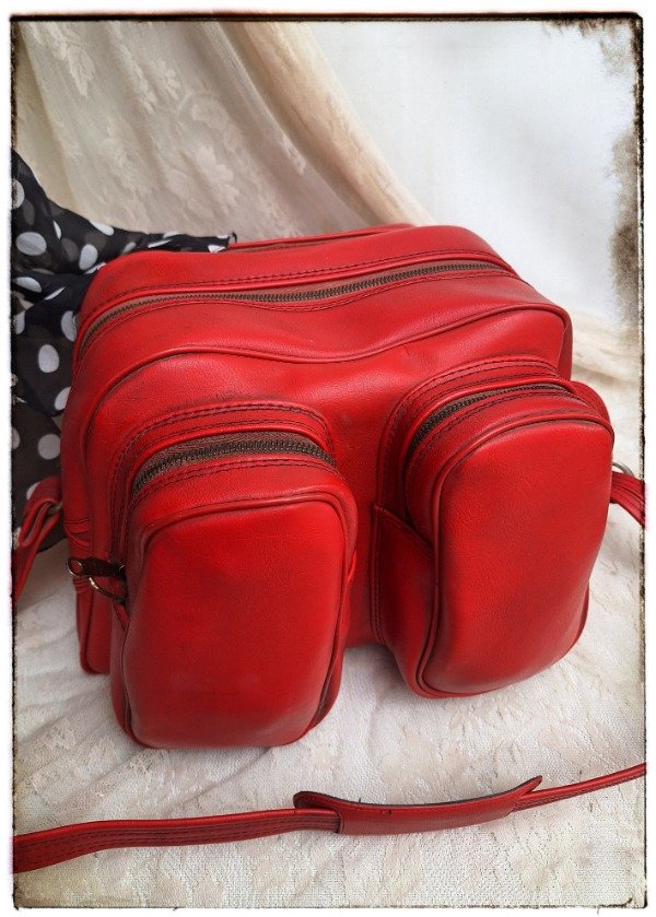 Producto - Bolso de Viaje Vintage Rojo Años 70