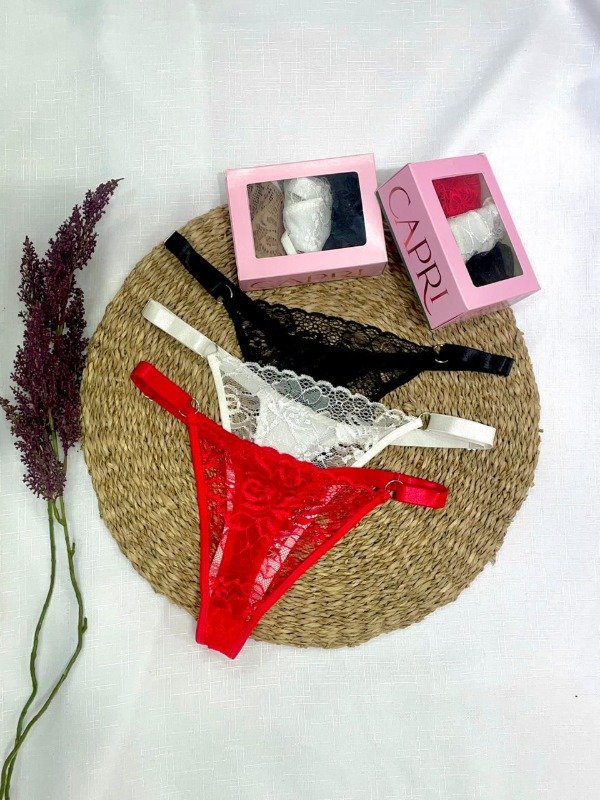 Producto - Art. 3012 - CAPRI - PACK X3 Less Regulable de Encaje TIra Ancha