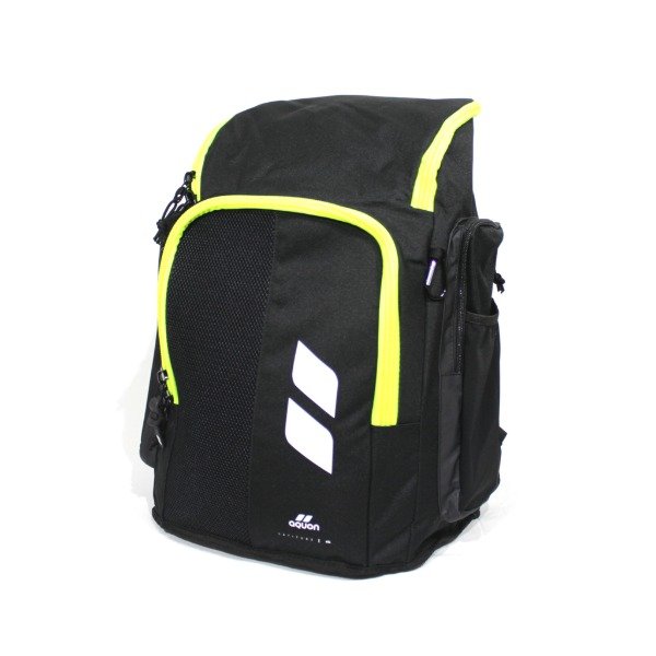 Producto - MOCHILA 45 LITROS - LATITUDE NEGRA CON AMARILLO - AQUON