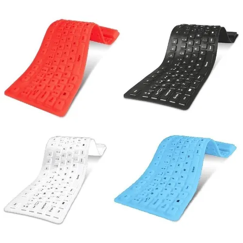 Producto - TECLADO GOMA FLEXIBLE IMPERMEABLE SILICONADO USB NOGA NKB-76