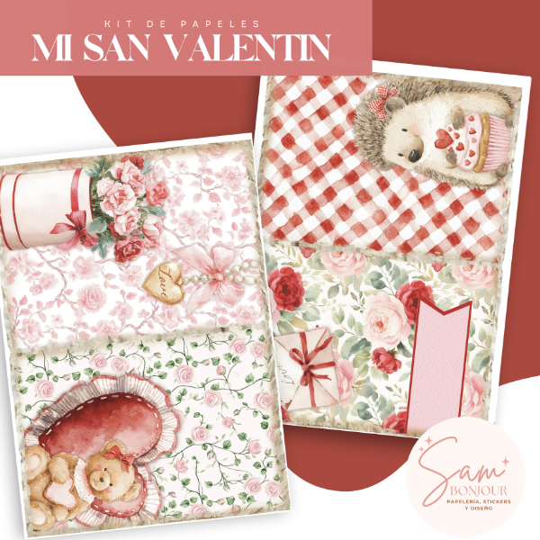Producto - Kit de Papeles: Mi San Valentin