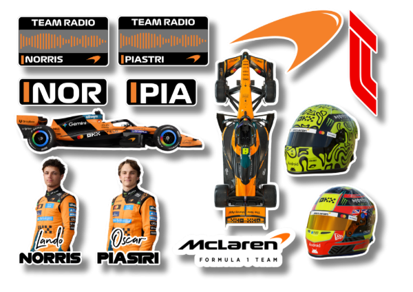 Producto - Calcomanías Stickers Mclaren Formula 1 2026