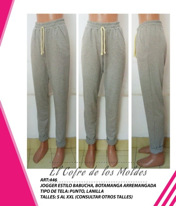 Jogger con botamanga arremangada -Pack de Talles S al XXL- - El cofre ...