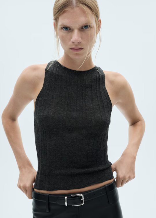 Producto - MANGO / TOP HALTER PUNTO T: M