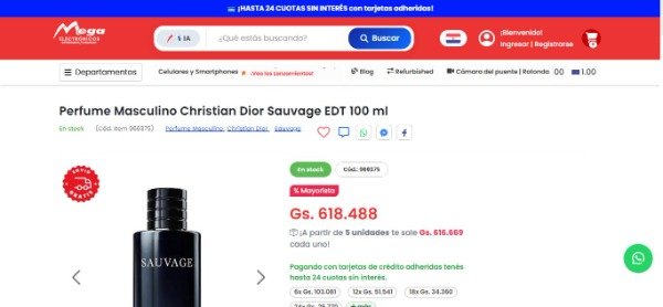 Producto - Dior Sauvage EDT 100ml - Importado