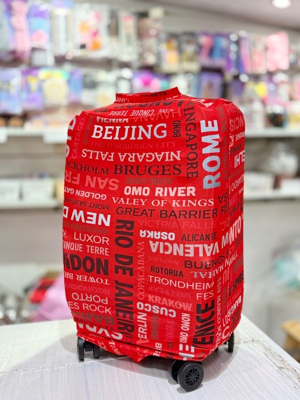 Producto - Funda de valija cities rojo art2747